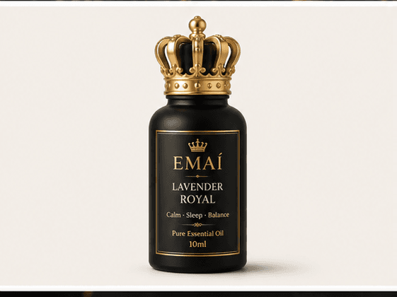 Lavender Royal Emaí packaging and bottle